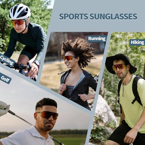Image of BangLong XL 150MM Sports Sunglasses for Men Women - Ultralight 24g UV400 Protection Running Glasses for Cycling Hiking