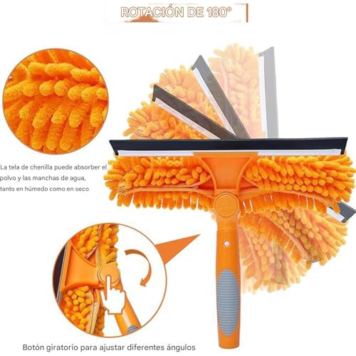 Plumero extensible para techos kit de limpieza mango largo quita telarañas 6