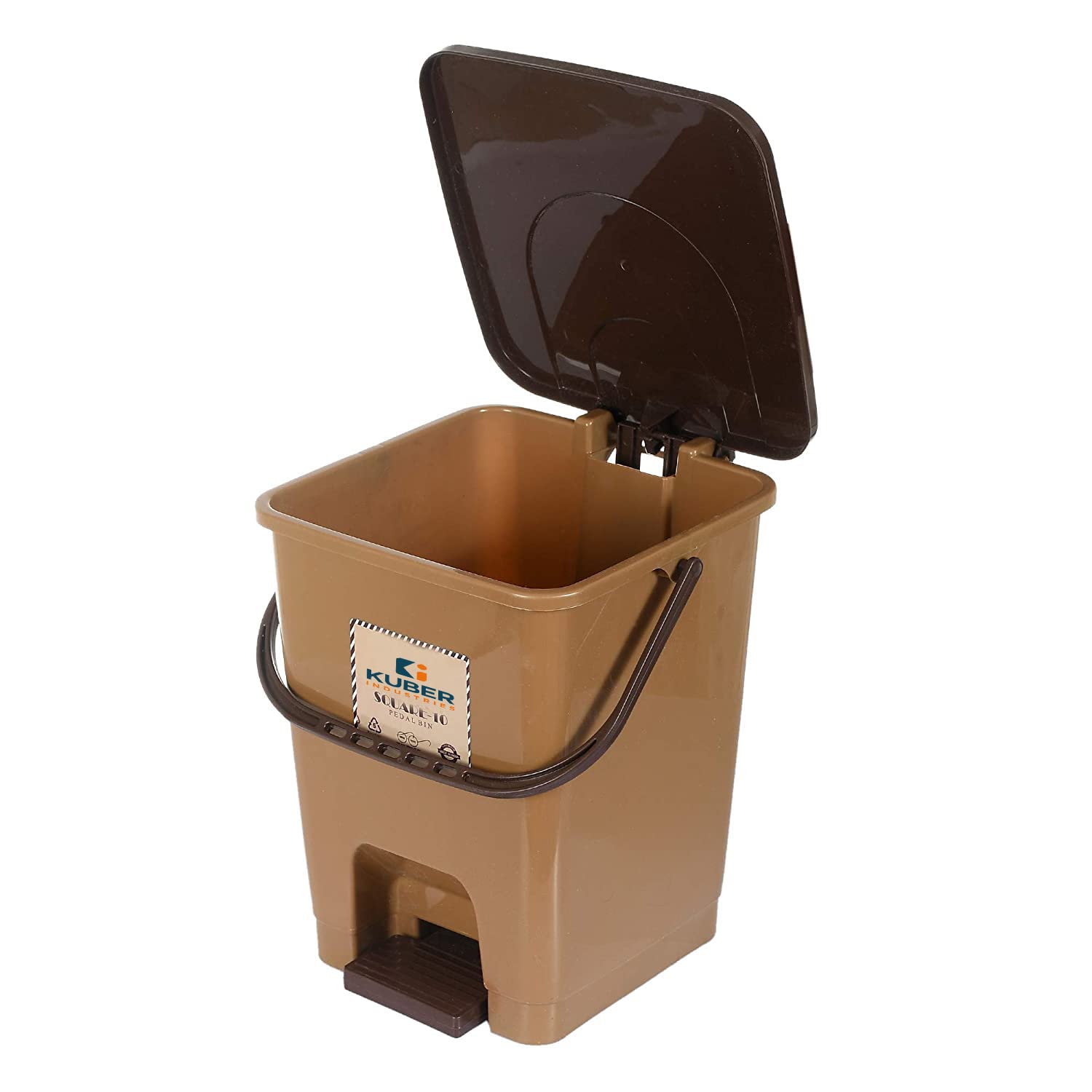 Kuber Industries StepOn Pedal Dustbin With LidPlastic Dustbin for