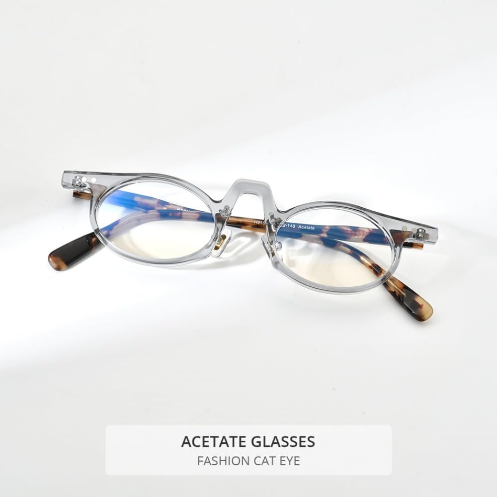 MUTYNE Acetat Brillengestell Damen Vintage Retro Kleine Ovale Brillen Herren Brillen Brillen