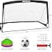 ANMERXG 6x4FT Kids Soccer Goals for Backyard, 6'x4' Portable Soccer Goal with Ball and Cones Soccer Net Set Training Equipment (6x4FT, Black, 1 Set)