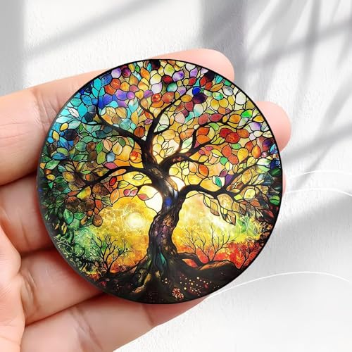 Imán de nevera vintage árbol de la vida vidrio miniatura 1