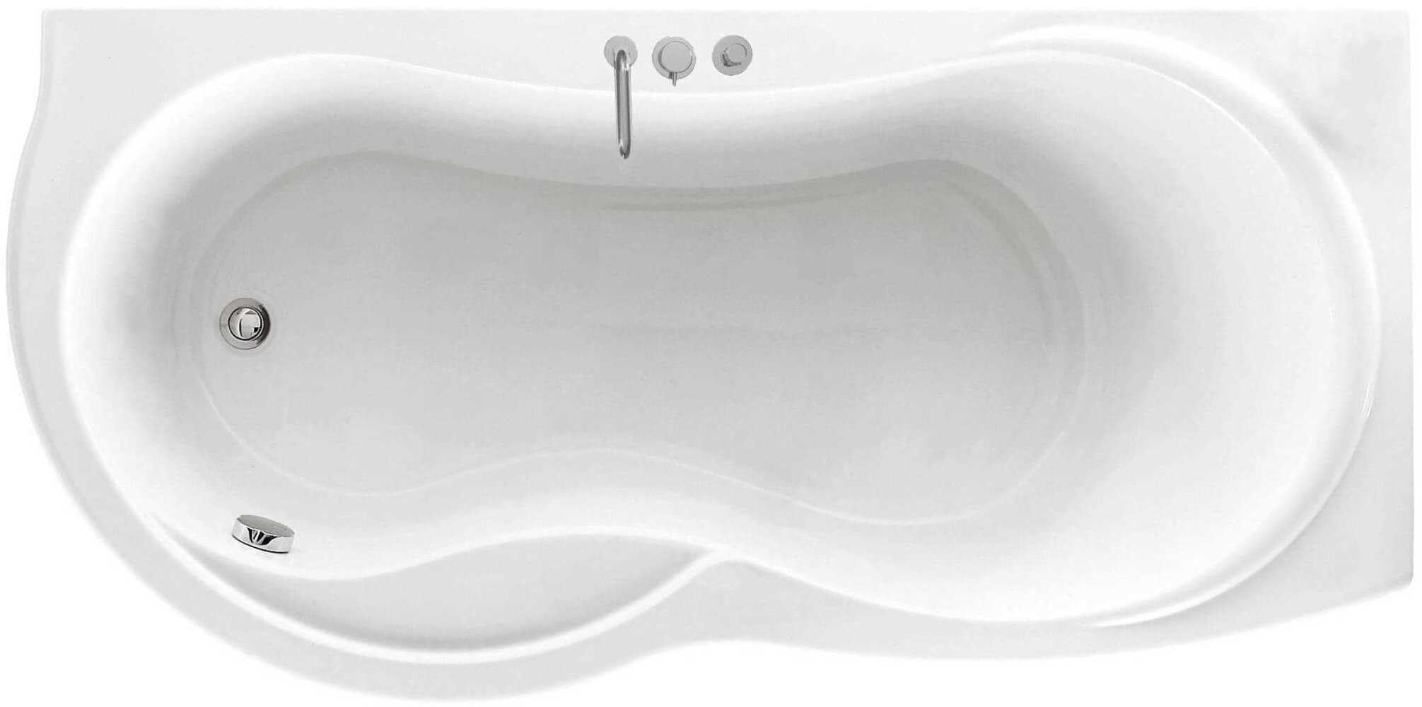 Novellini Venus standardowa wanna z ramą 170 x 70 / 85 cm wysokość 55 cm kształt zewnętrzny okrągły zakrzywiony półokrągły wewnętrzny asymetryczny osiem narożny prawy panel kolumny akrylowy biały