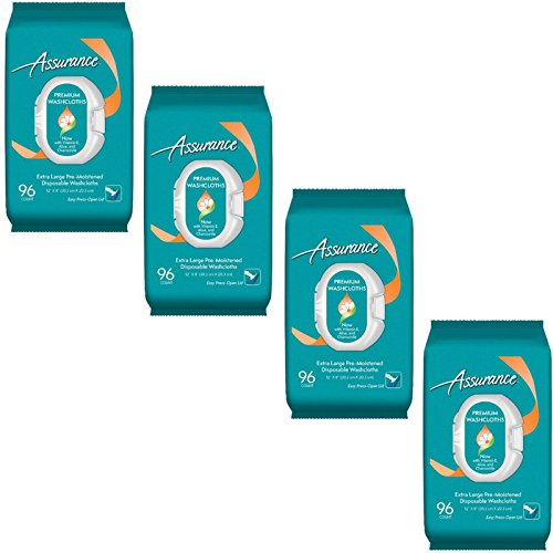Assurance Premium Washcloths (96 ct, Pack of 4)