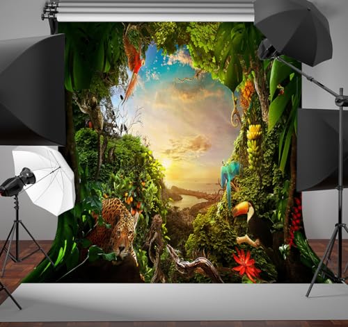 Fondo fotográfico 8x8 pies Jungle Safari para estudio miniatura 3
