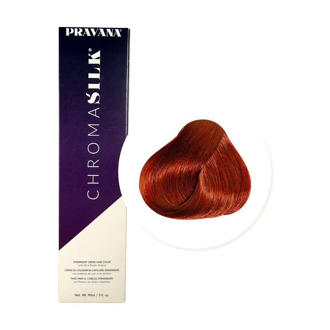pravana chromasilk creme hair color silk & keratin protein, 7....