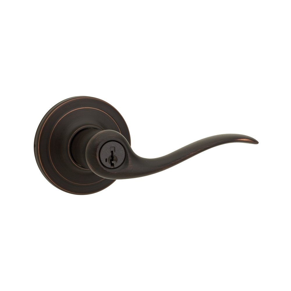 KwiksetVenetian Bronze SmartKey Tustin Entry Lever 97402-541