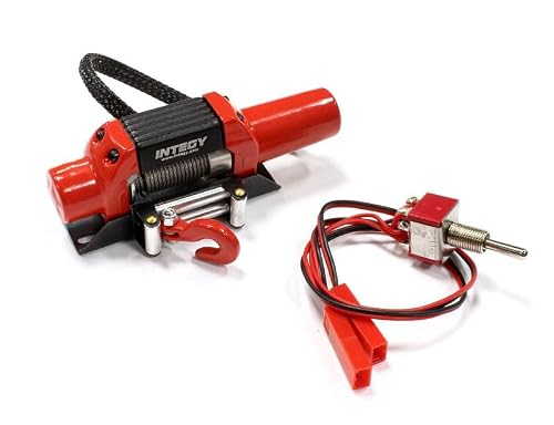 Integy Rc Model C25452Red Billet Machined T5 Realistic High Torque Mega Winch For 1/10 Scale Rock Crawler #TOP5