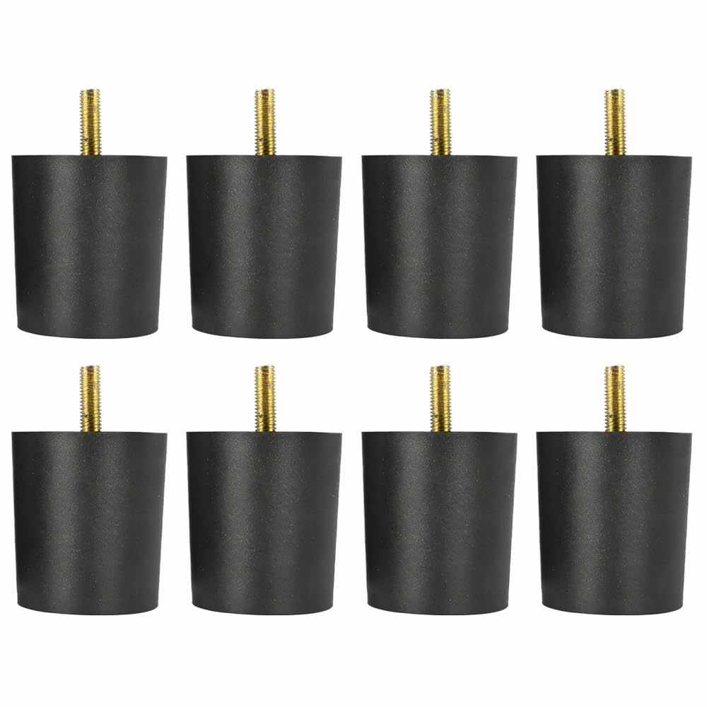 BE-TOOL 8Pcs Furniture Feet, Furniture Legs Plastic Cabinet Feet with Screw-in Screw Durable Round Sofa Legs for Cupboard, Sofa, Chair and Bed (5cm*4.8cm*6cm)