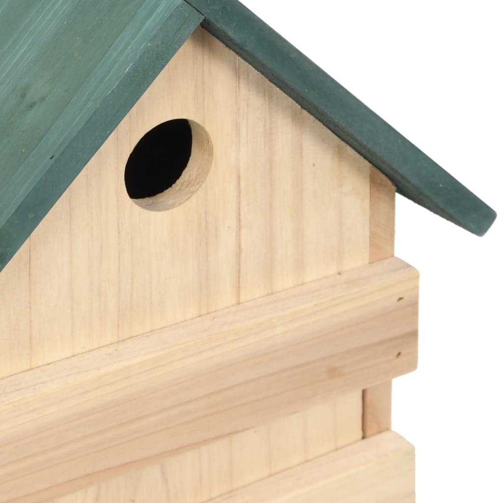 INLIFE Casetas para pájaros, 4 unidades, 23 x 19 x 33 cm, madera de abeto