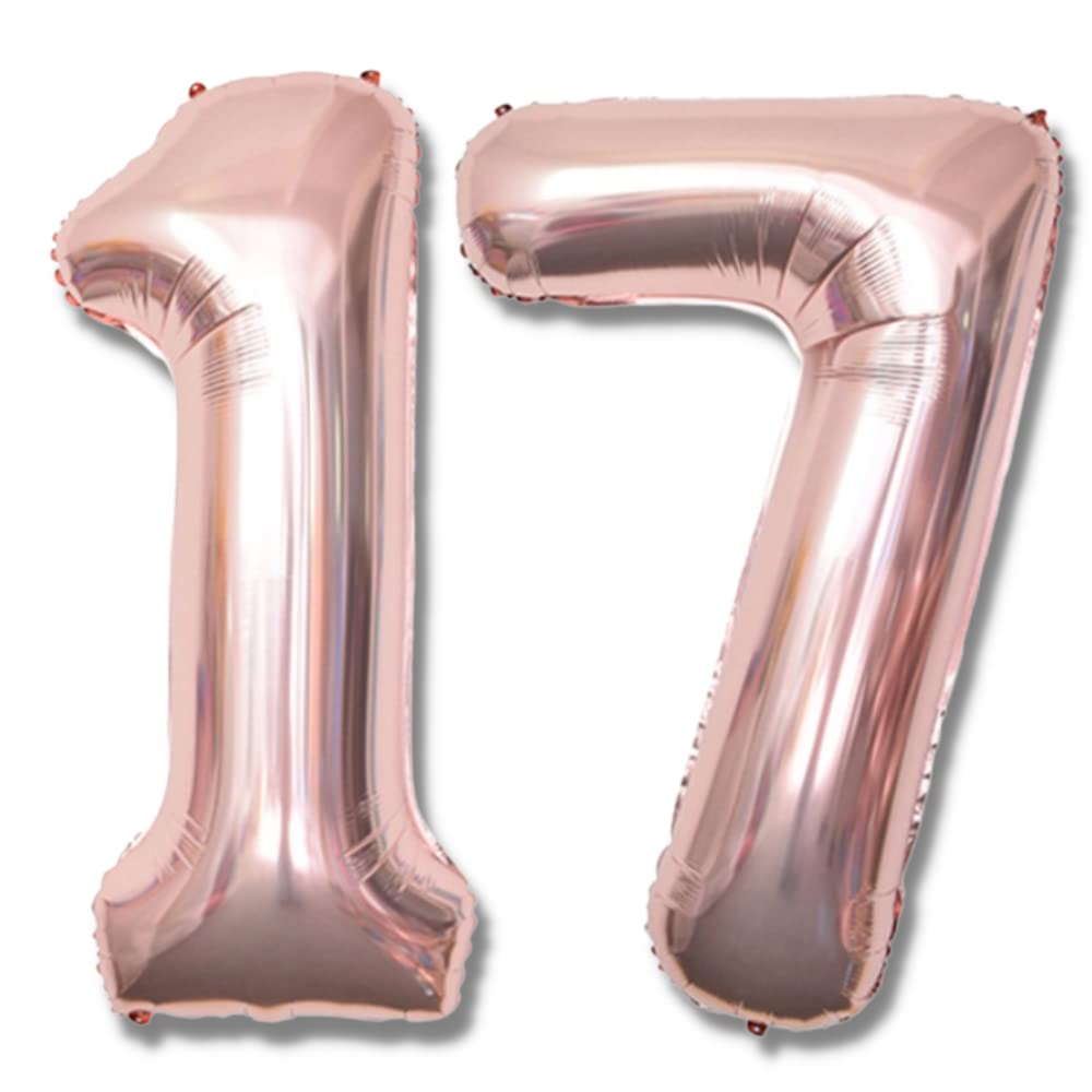 Amazon | La Kissa 17歳 バルーン 数字 ローズゴールド 大きい 誕生日