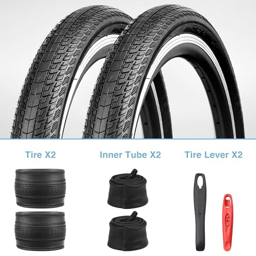 20/24/26x 1.75 Mountain Bike Tire Set,2 Pack Bike Tire
