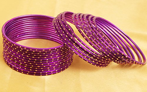 Touchstone Indian Bollywood Pretty Fashion Golden Dots Gorgeous Vintage Textured Color Attractive Designer Jewelry Bangle Bracelets for Women.3