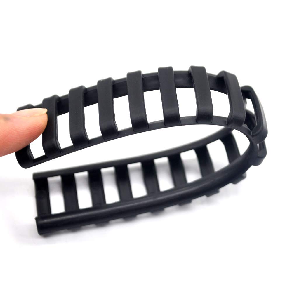 Trirock 4-Pack Black Heat Resistant Rifle Handguard Protector Rubber Ladder Rail Cover for Weaver Picatinny Rail