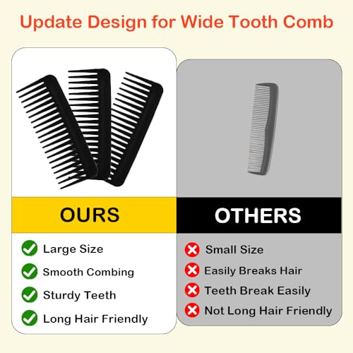Peine de dientes anchos color negro pack 100 unidades miniatura 5