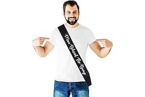 “Man Behind The Bump” Funny Baby Shower Sash for Daddy To Be