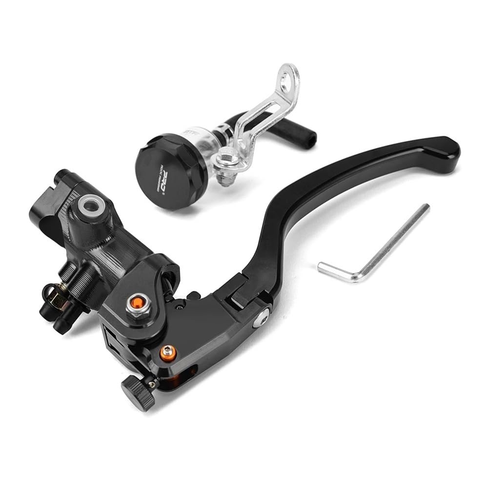 7/8 "22mm 19rcs Montaggio Radiale Cilindro Maestro Del Freno Leva Frizione Pompa Idraulica Leve Misura for Moto Universale(Black Brake Lever)