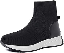 QUEEN HELENA Scarpe Alte Sneakers Platform Casual da Ginnastica Senza Lacci Leggere Donna X28-62