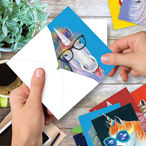The Best Card Company - 20 All Occasion Cards With Envelope (2 Each, 10 Designs) – Assorted Blank Greeting Card - Unique Unicorns Am7186Ocb-B2X10 #TOP5