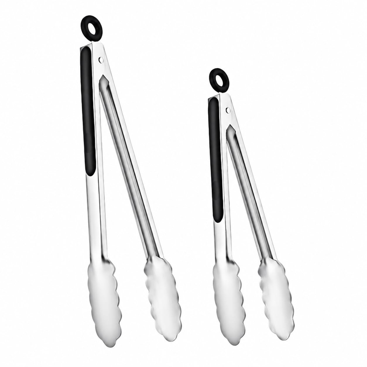 Kitchen Tongs Set, 2 Pcs Stainless Steel Cooking Tongs Set 9" and 12"