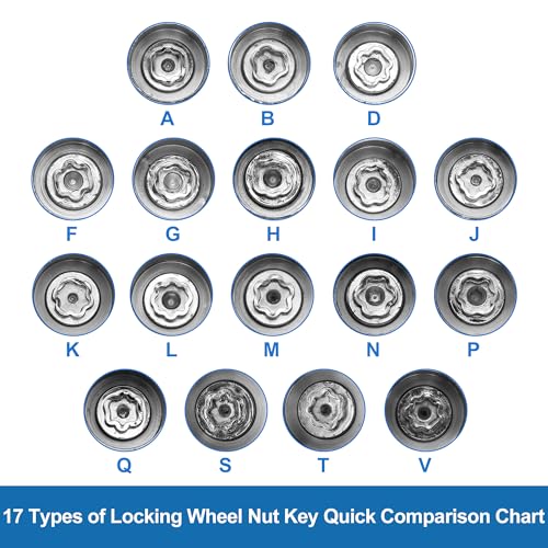 Image of Car Wheel Lock Lugnut Type t Anti-theft Screw Nut Removal Key Socket for Land Rover Range Rover Evoque Freelander