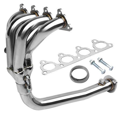 DNA MOTORING HDS-HC88-41 Stainless Steel 4-2-1 Exhaust Header for Honda D-Series, Polished Chrome