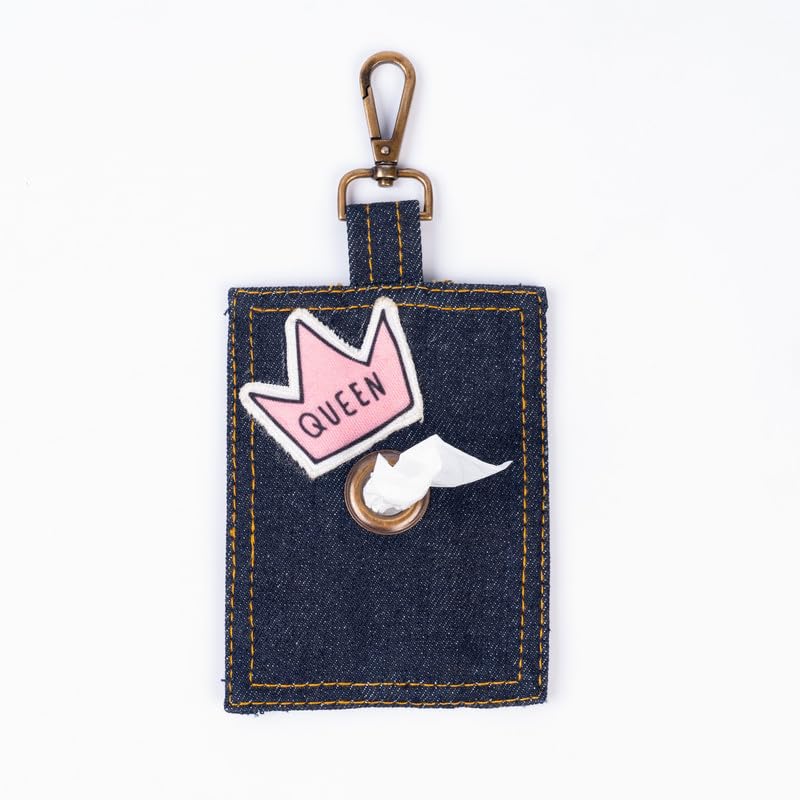 UNLEASH Dog Poop Bag Holder, Doggy Waste Bag Dispenser Attach to Any Leashes, Portable (Denim)-image-49