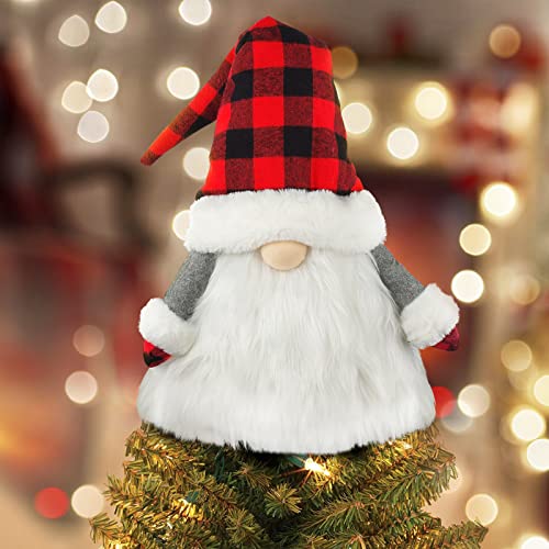 Kmuysl Tomte Gnome Christmas Tree Topper, Scandinavian Santa Gnome Christmas Decorations, 27 Inch Large Funny Christmas Home Décor, Perfect Christmas Decorations For Tree #TOP22