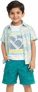 allkind Kids Boys Summer Outfit Set | Shirt + Printed T-Shirt + Shorts Combo Price In India