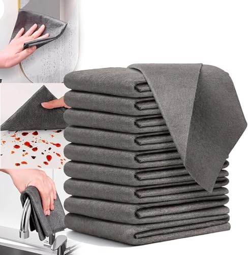 BELOXY 1 Pack Thickened Magic Cleaning Cloth – 2025 New Reusable Microfiber Cloth 30x30 CM, Lint-Free & Streak-Free Multipurpose Towel for Glass, Car, Window, Kitchen & Home Cleaning (2)