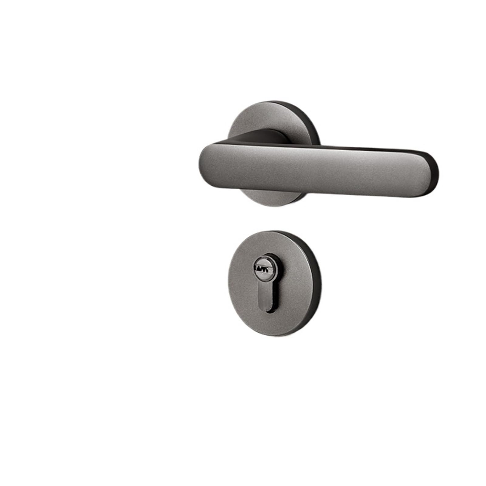 NYRXRYTCA Gray Door Lock Indoor Bedroom Door Lock Bathroom Wooden Door Handle Simple Split Lock Magnetic Silent Lock(F silent door lock)