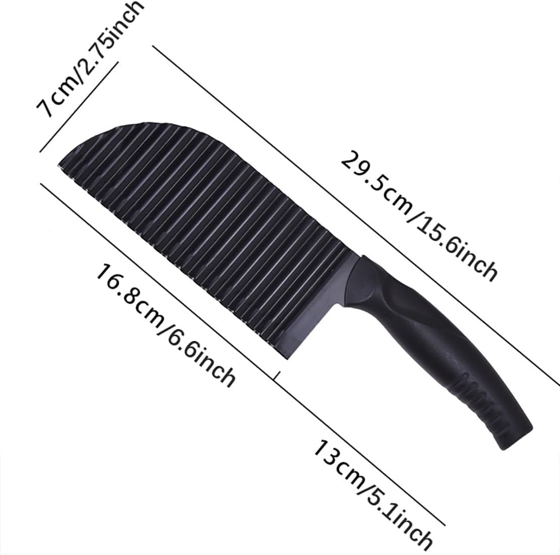 Wavy Potato Knife/Stainless Steel Waves French Fries Slicer Handheld Chipper Chopper/Vegetable Salad Chopping Cutter/Crinkle Home Kitchen Cutting Tool