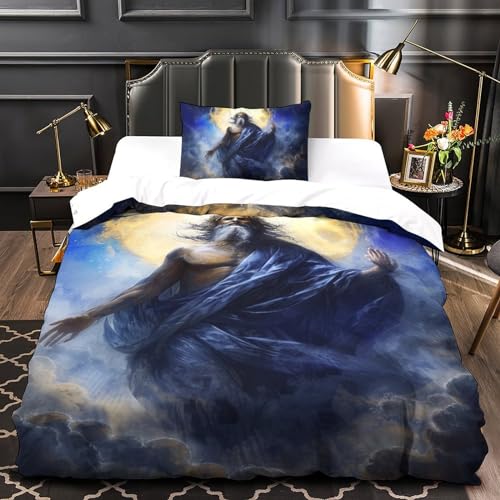Parure lits en microfibre Jésus pour chambre d'enfants