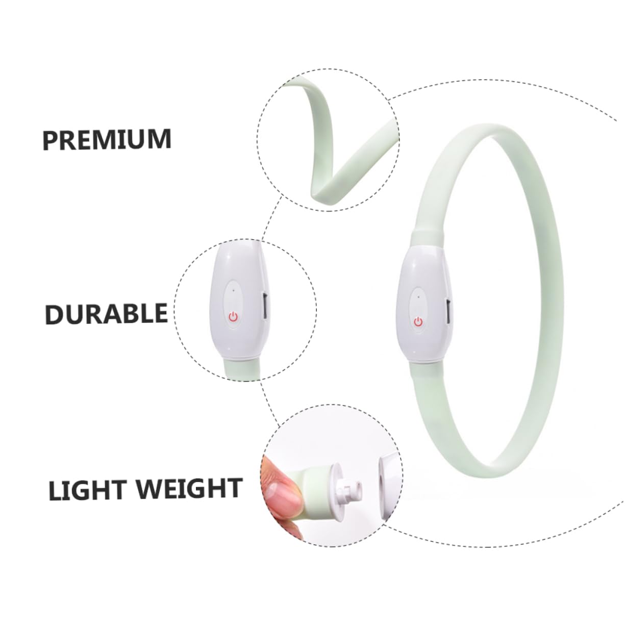 YARNOW 2ensembles Collier LED Pet USB Rechargeable Collier De Chien Flottant Glow Sécure Et Pratique