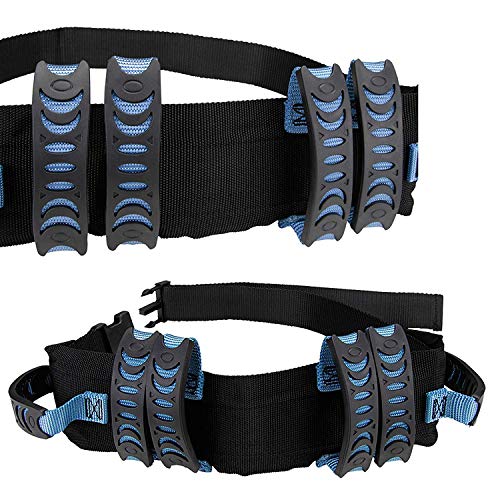 Gait Belt Walking Transfer Belt With 6 Plastic Padded Caregiver Handles And Quick Release Buckle For Patient,Elderly Physical Therapy (Black) #TOP1
