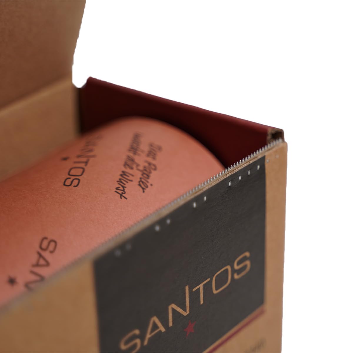 Rotolo di carta da macellaio rosa originale SANTOS 60 cm x 45 m, carta da macellaio solida e non patinata, ideale per "lavori lunghi", affumicatura e grigliate "basse e lente"