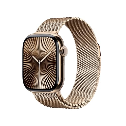 Apple Watch Series 10 [GPS + Cellular 42mm] with Gold Titanium Ca...