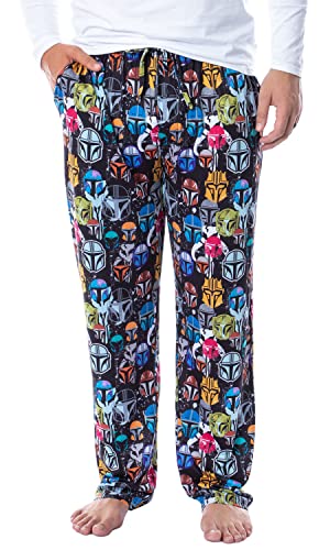 Star Wars Mens' The Mandalorian Color Helmets Sleep Pajama Pants