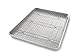 USA Pan Bakeware Half Sheet Baking Pan and Bakeable Nonstick and Cooling Rack Set, Metal & Bakeware Half Sheet Pan, Set of 2, Aluminized Steel