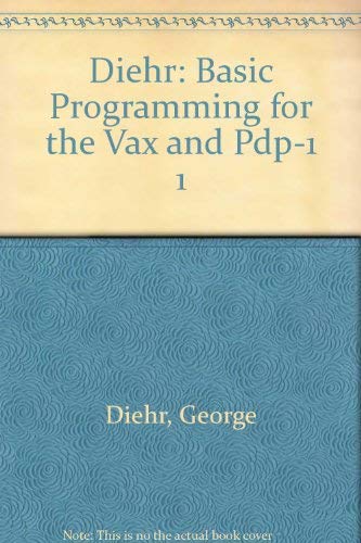 Basic Programming for the VAX and PDP 11: 9780471868170: Computer ...