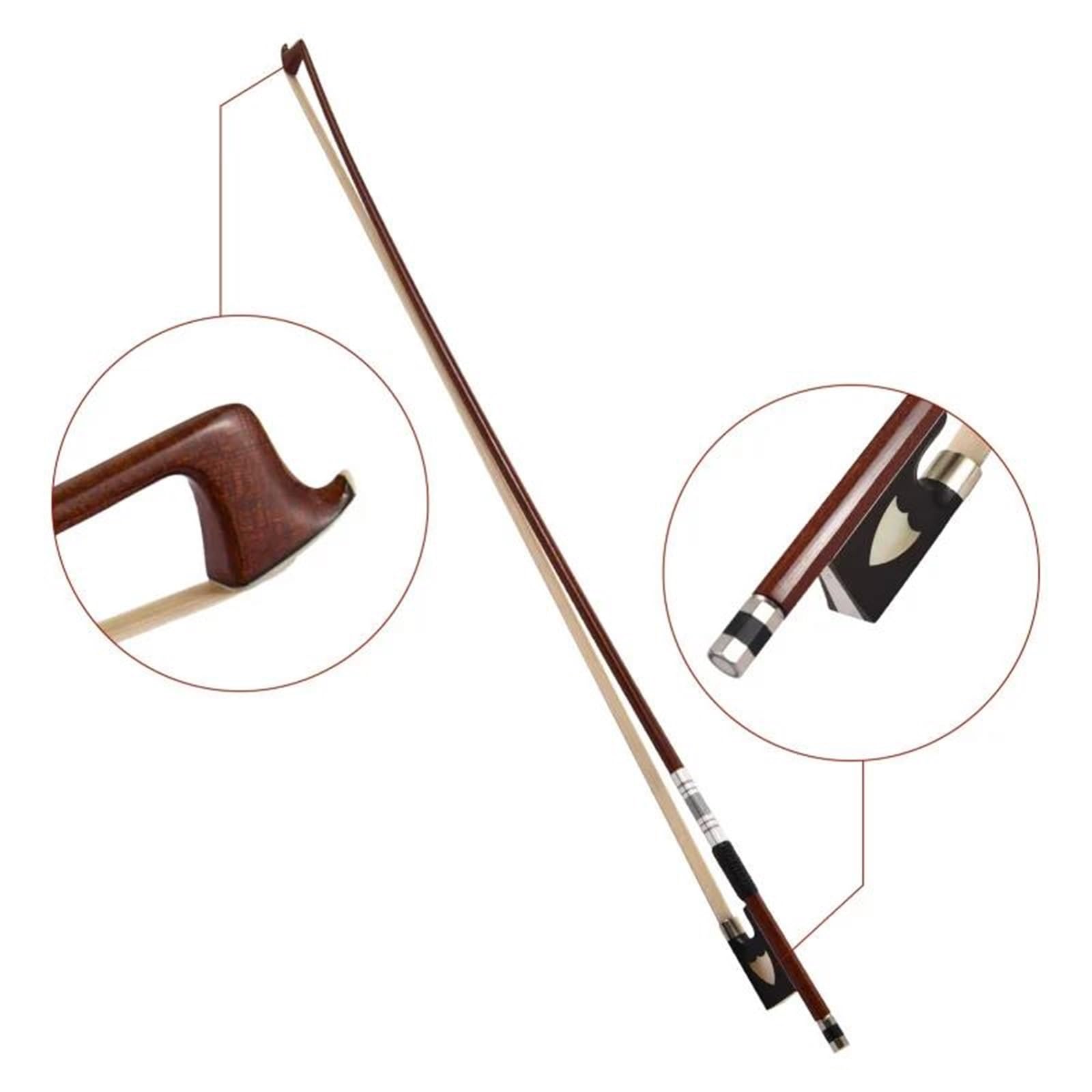 Arco Per Violino Archetto Per Violino 4/4 In Legno Fibra Di Carbonio Palissandro Brasiliano Strumento A Corde In Pelle