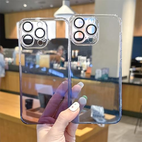Coque iPhone 14 ProMax prévention des chutes transparente bleu - 7