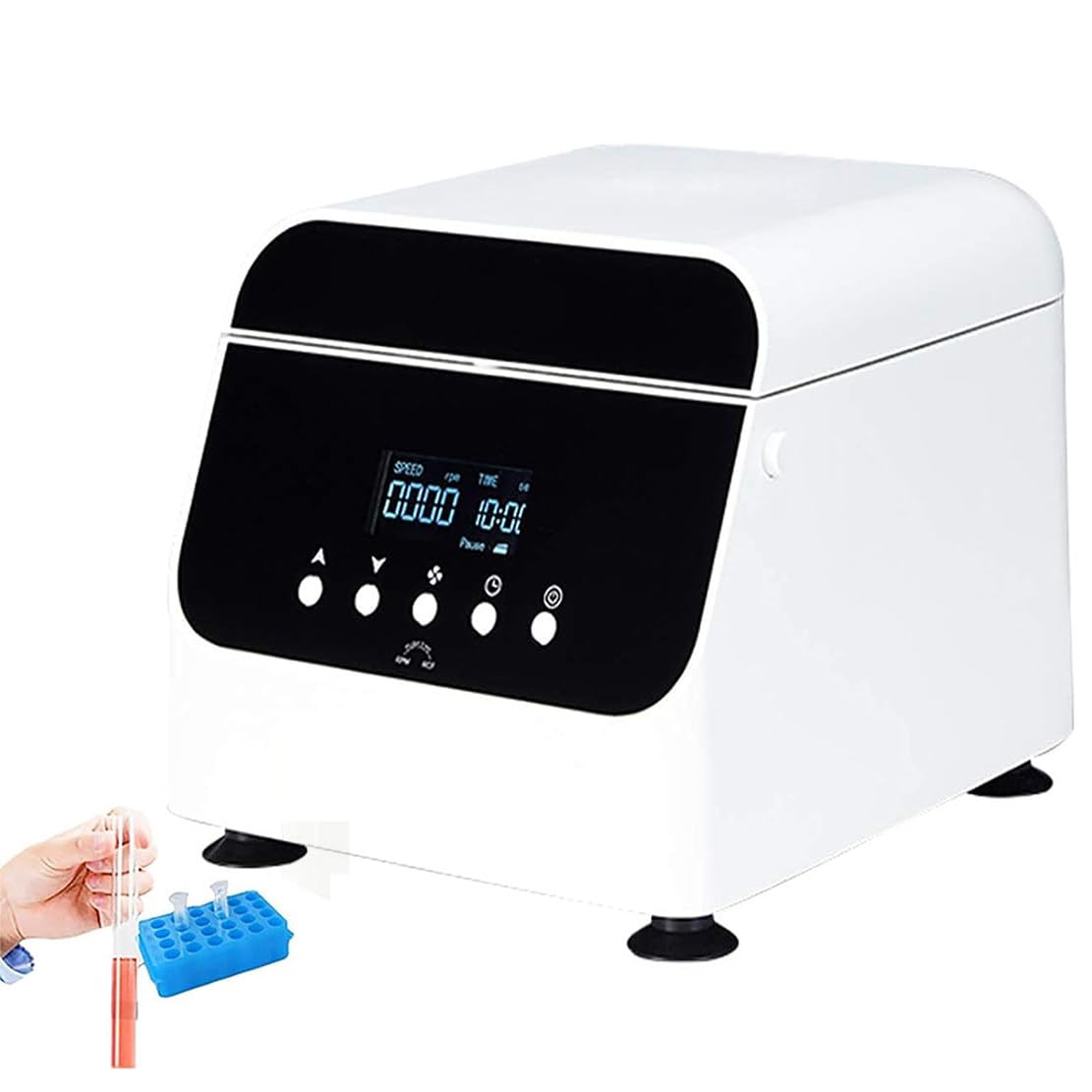 Máquina Centrífuga De Sobremesa De Laboratorio Con Pantalla LCD, Centrífuga De Baja Velocidad 4000Rpm Con Visualización De Velocidad Y Tiempo, Uso Prp Prf Para Tubos Vacutainer Y Centrífuga,50ml*6
