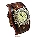 Hommes Rétro Punk Rock Montre Rétro Steampunk Hip-hop Gothique Vintage Cool Montre Grand Large en Cuir Quartz Steampunk Montres pour Les Jeunes