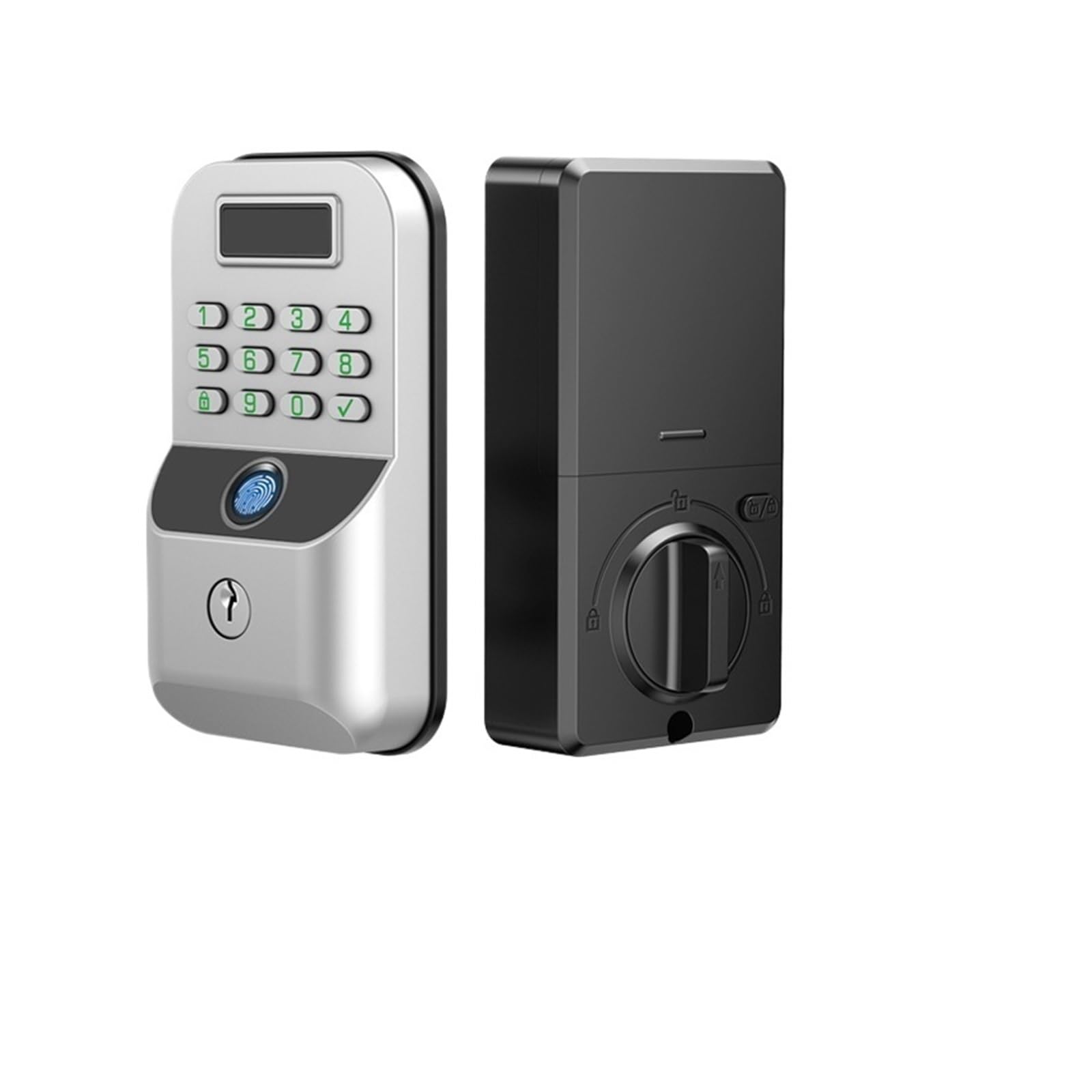 DIGNIFE Smart Door Lock, K9 Smart Door Lock Palm Vein Fingerprint Password Remote Dynamic Password Unlock(Silver)