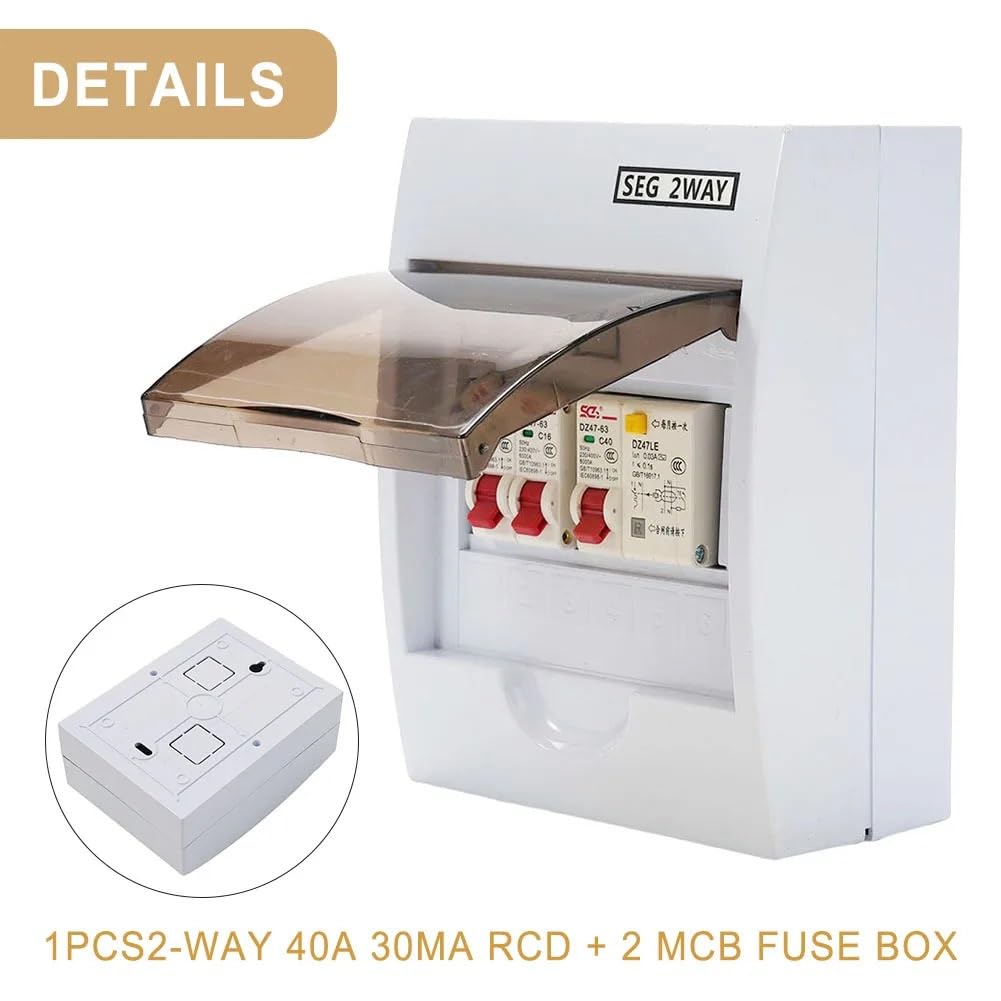 Caja Distribucion Electrica,Cuadro Electrico Caja de distribución energía 6Amp 16Amp 20Amp 32AmpMCB for unidades consumo RCD + 6A 16A MCB 40Amp 30mA 1 unidad