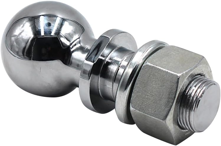 Wakauto 50Mm Trailer Ball for Towing - Durable Metal Hitch Coupling Connector Thread (5000Lbs) for Trailers and Boats
