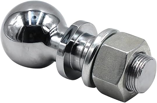 Wakauto 50Mm Trailer Ball for Towing - Durable Metal Hitch Coupling Connector Thread 5000Lbs for Trailers and Boats