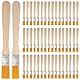 Flachpinsel, 50 Stück Lasurpinsel Malerpinsel Lackpinsel Flache Borstenpinsel Set Lackpinsel für Lacke Kleine Pinselset Lack Fensterpinsel mit Holzgriff Holzlasur für Pinsel Farben Kunst Streichen