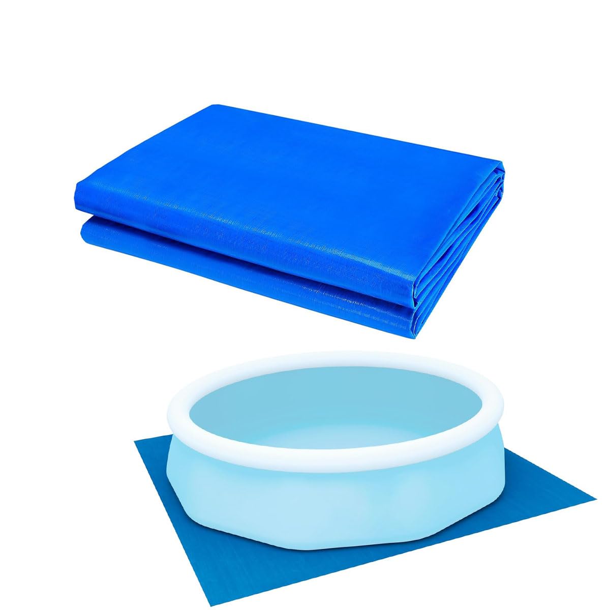 Pool Ground Cloth, Rectangular Swimming Pool Mat, Floor Protector Cloth for Paddling Pool and Inflatable Swimming Pools (200 * 300cm/78.74 * 118.11in) — view 8